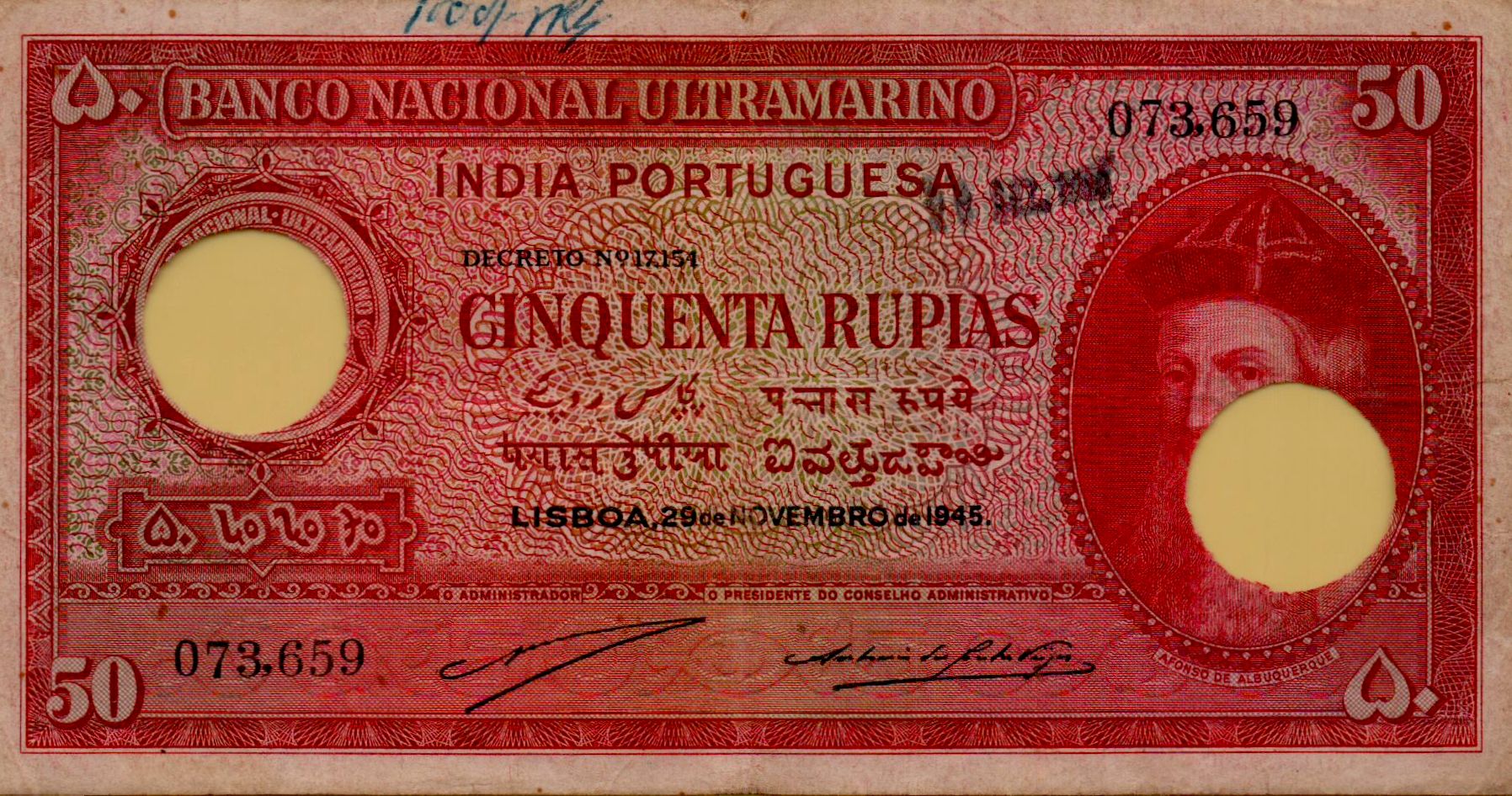India (Portuguese) 50 VF P-38/c